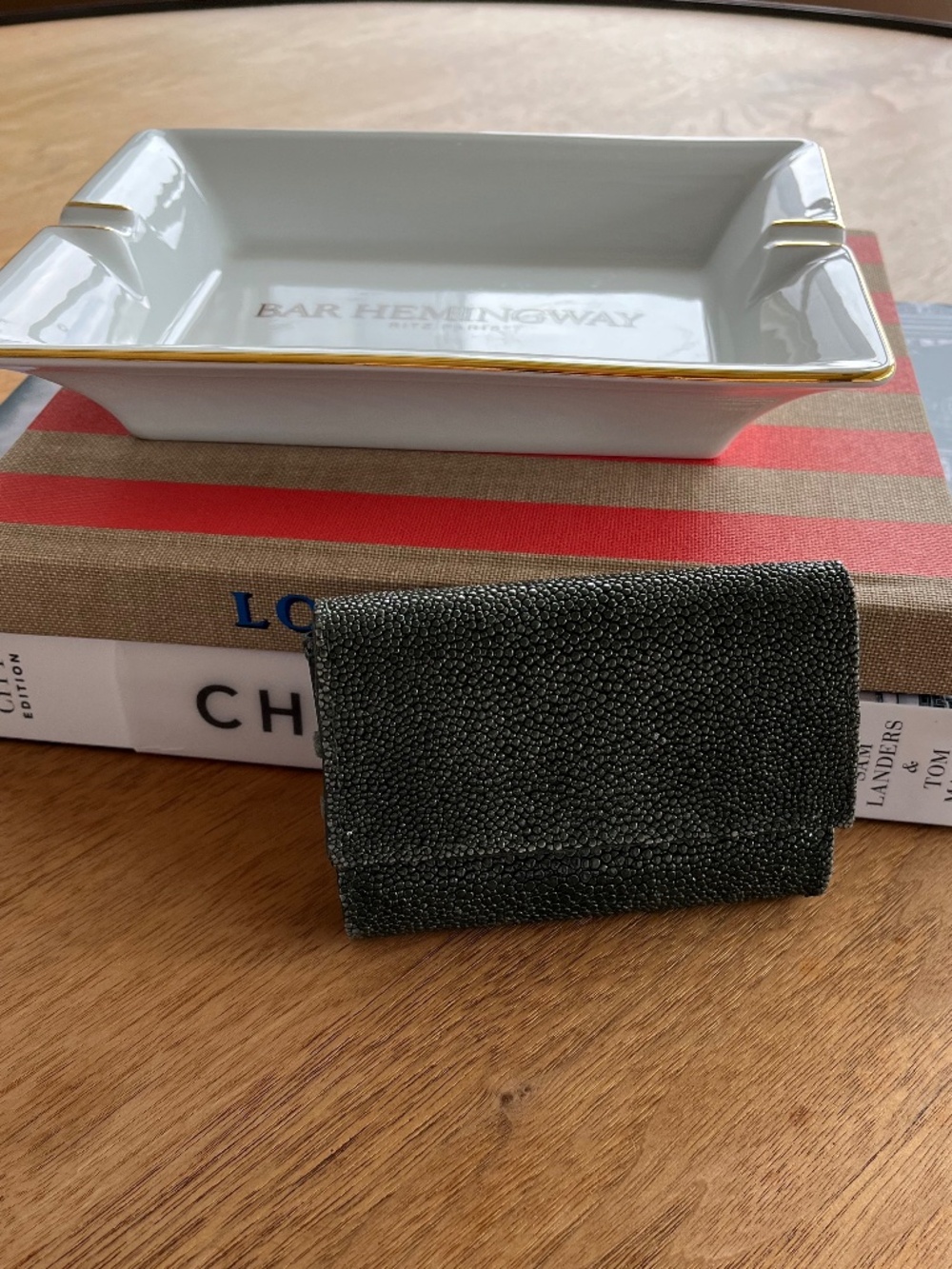 ✨ Maison Martin Margiela Genuine Stingray Card Case Forest Green Vintage ✨